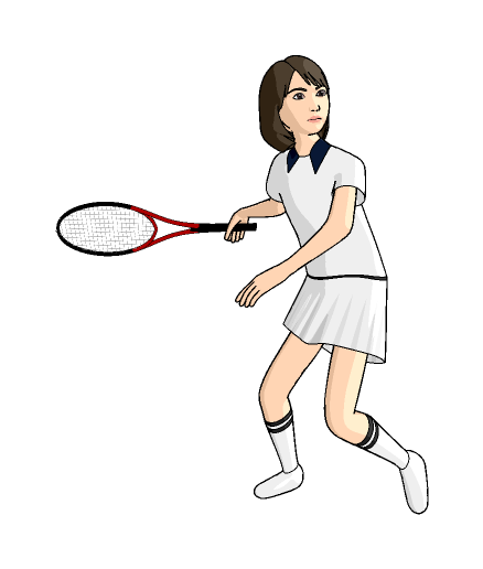 テニス合宿をする女子チーム